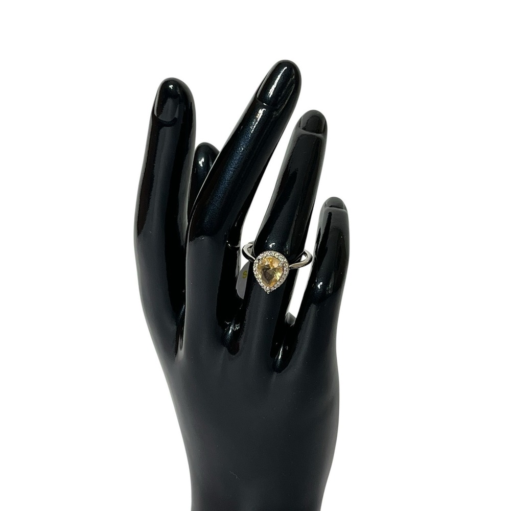 Brenda Stone Lab Created Light Colorado Topaz Rhodium Plated Women's 7 Ring